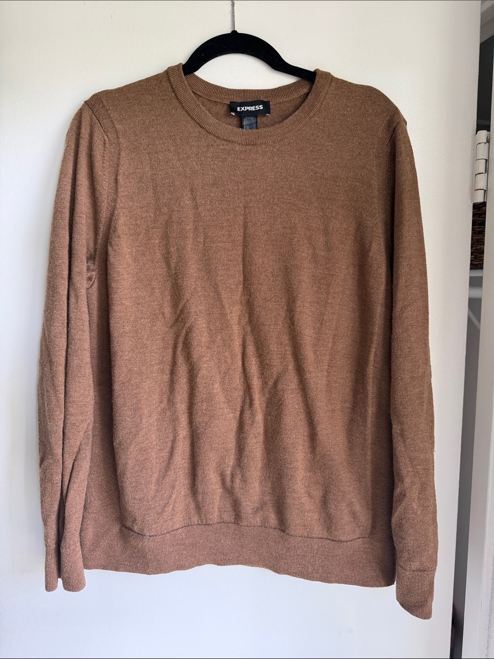 Express Men’s Wool Brown Sweater Size Large